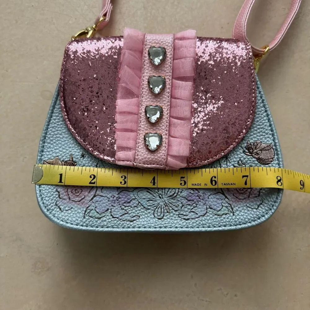 Disney Crossbody Bag Sleeping Beauty Sparkles Rhinestones Walt Disney World Kids